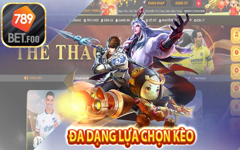 Sảnh thể thao cũng cấp đa dạng tỷ lệ kèo - 789bet có tỷ lệ trả thưởng cao nhất thị trường